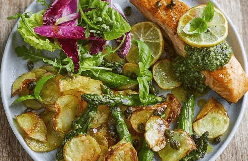 Jamie Oliver Air-fryer Salmon with Crispy Potatoes